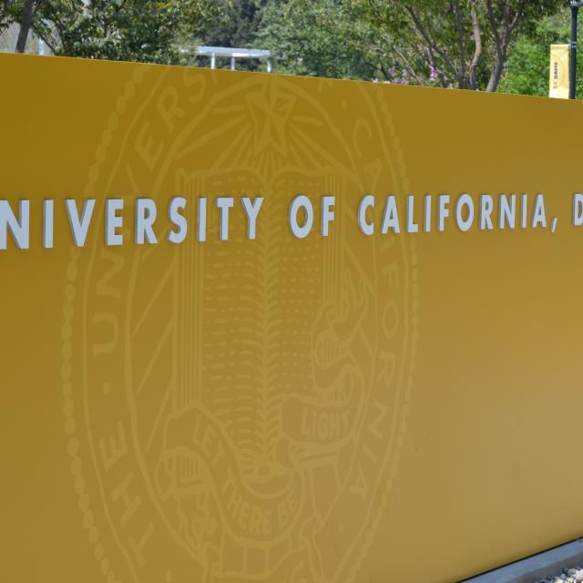 UC Davis Welcome Center Sign