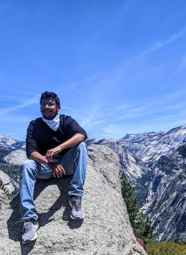 Ashwin Suresh in Yosemite National Park