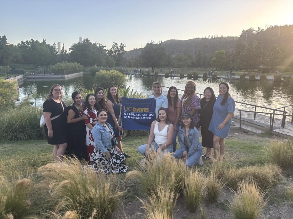 MBA students in vineyard in Chile