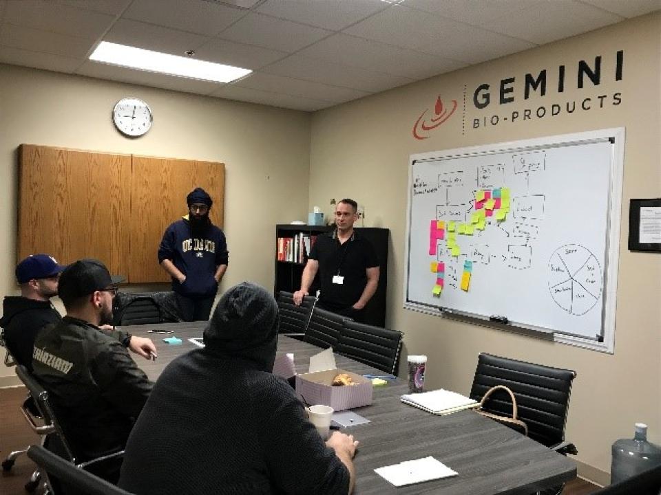 The GSM team facilitating a JAD session with employees at Gemini